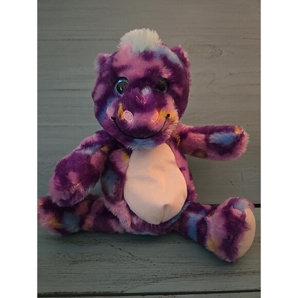 Giraffe Purple Blue Sparkly Eyes 12" Plush Stuffed Animal Toy Pre-owned Fluffy - Picture 3 of 5
